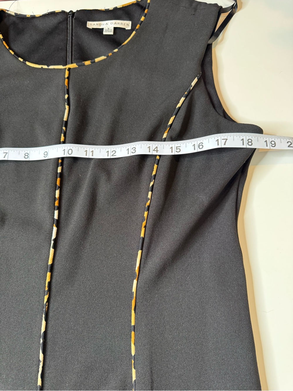 Sandra Darren Black Sleeveless Fit & Flare Dress Size 8 - Picture 7 of 9